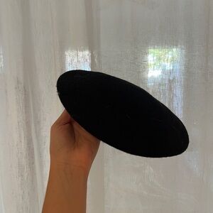 Classic Black Wool Beret